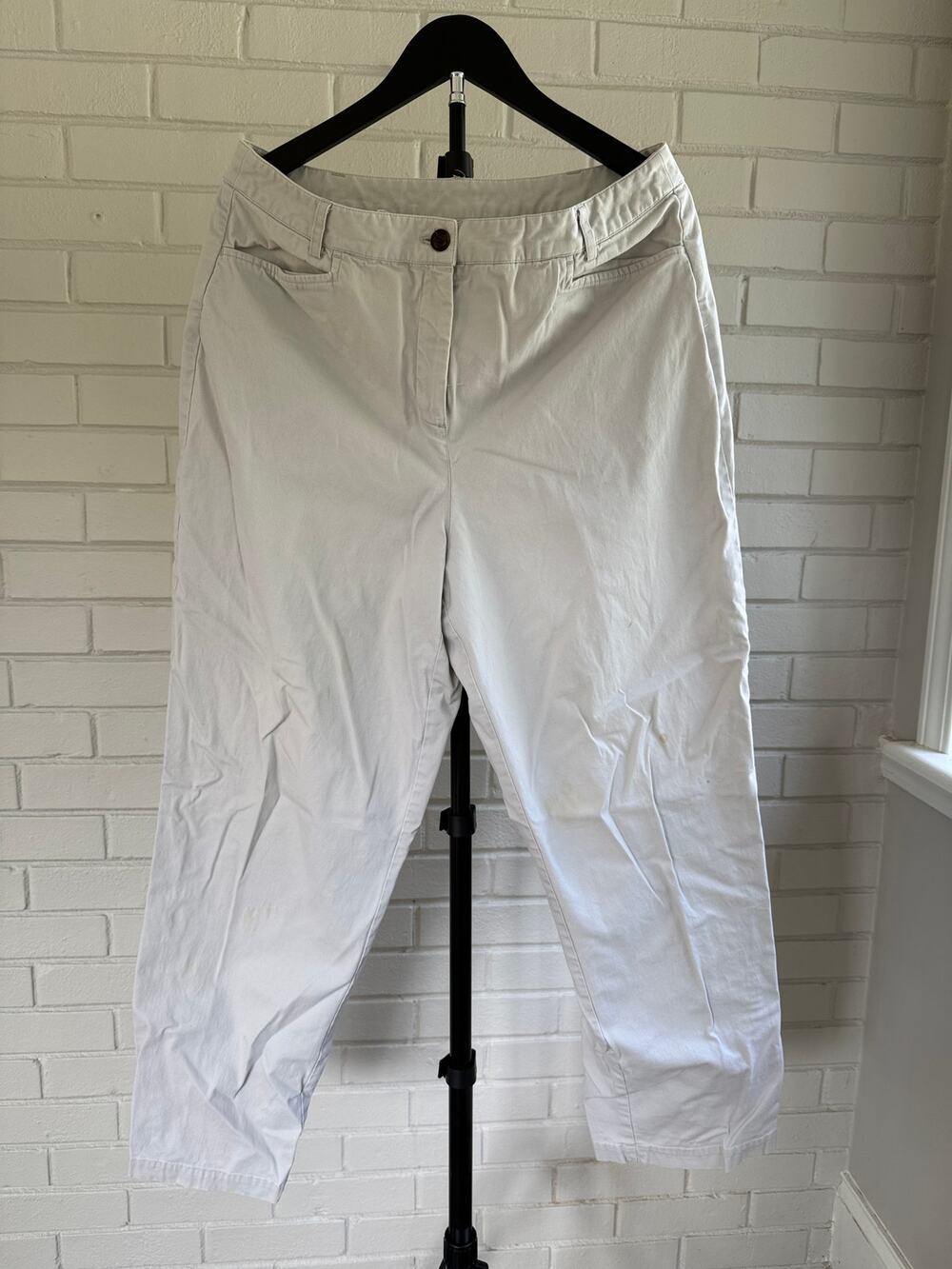 Appleseed’s Stone Ankle Pants Women’s Size 14 Stretch Cotton Classic Casual